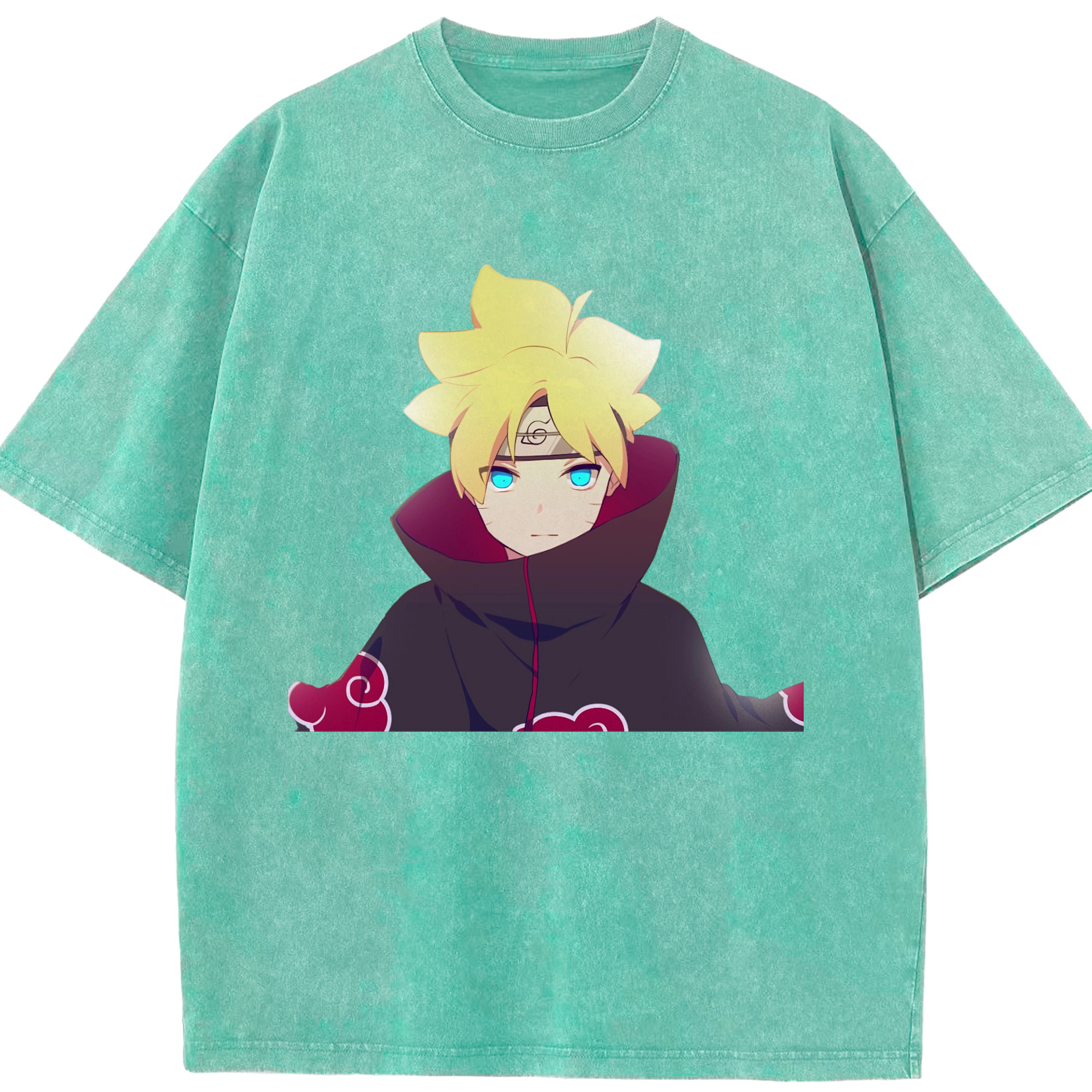 （画像用） NARUTO -ナルト- うずまき ボルト Uzumaki Boruto 綿100% ヴィンテージ風 半袖Tシャツ（フロントプリント）
